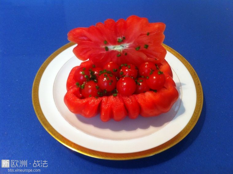 自制 西红柿沙拉 当大番茄遇上小番茄 {法餐}-食