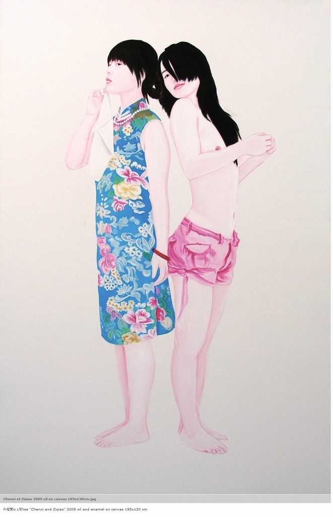 Chenxi et Ziqiao 2009 oil on canvas 195x130cm.jpg