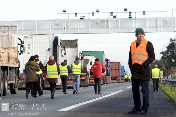 法国卡车取采蜗牛行动 抗议环保税