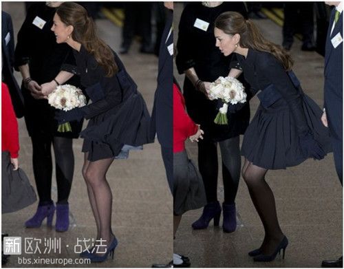 英媒帮凯特王妃寻“走光对策”：裙中缝铁片