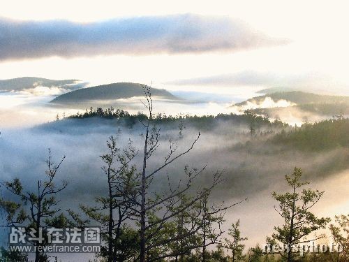 霞光照耀大兴安岭原始森林云海.jpg