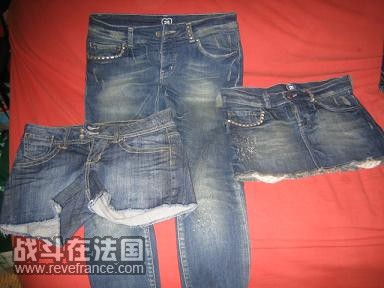 忘记牌子了．裤子７５／裙子６０／短裤４０（全是半价）