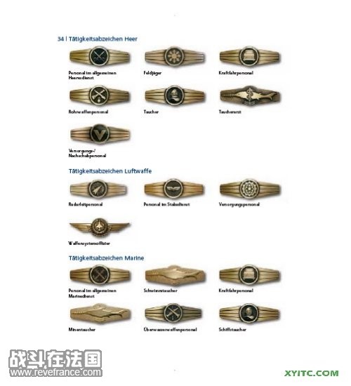 金属兵种胸章