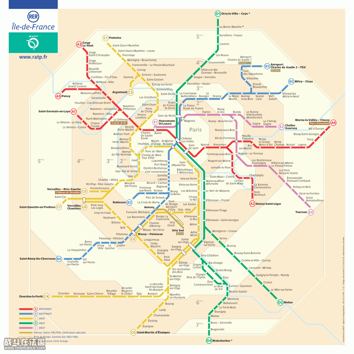 RER交通图