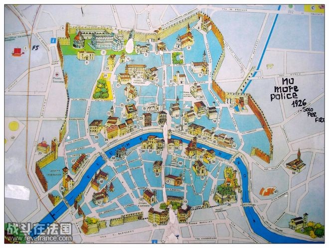 在车站口拍的PISA 地图
