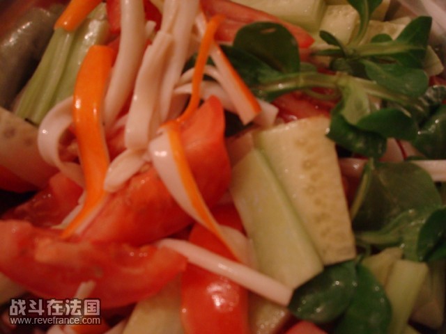 很清爽的salade，酸甜口。