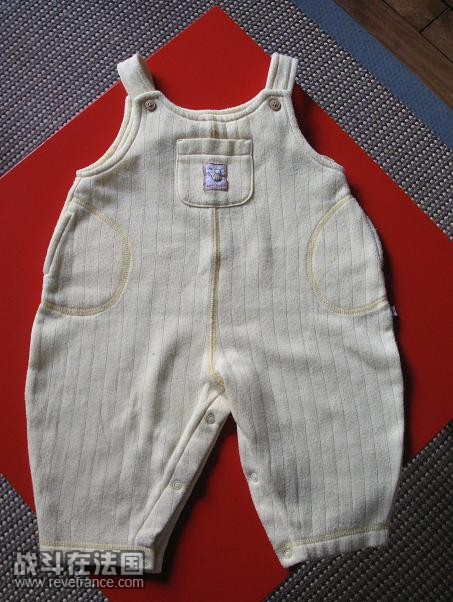 黄色大屁屁纯棉背带裤，2欧