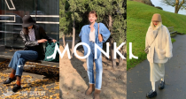 MONKI官网低至6折+叠9折！16€入海苔绿毛衣💚收双排扣大衣、羽绒服、机车外套