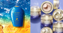 送围巾+泳衣🎁资生堂官网7折起💙超人气蓝胖子防晒28€🔥悦薇面霜30ml礼盒66€收！