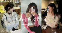 优雅且时髦🖤Grace&Mila大促5折起+叠85折！🔥28€收单扣辣妹开衫🤍一字肩上衣40€！