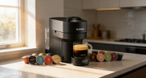 法亚Nespresso POP黑色胶囊奶泡咖啡机史低59€收🔥一键出咖啡早八幸福感直接拉满！
