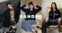 巴黎名媛🖤Sandro低至5折+包邮！🐏钉珠针织衫77€！申留真同款🔥波点小黑裙177€