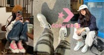 Converse匡威官网闪促新款7折！海量单品！🖤CDG Play联名系列也参加！🧢烟灰蓝棒球帽17€