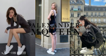 ☠️Alexander Mcqueen低至4折🖤镭射尾小白鞋史低247€❕4折收骷髅头丝巾、卡包125€！