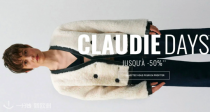 法式范本Claudie Pierlot🟠官网大促5折起！❄️收外套、针织、鞋靴！黑色小香风外套178€！